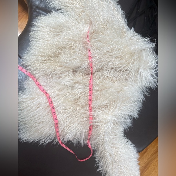 KOIR 100% pure Monogolian lamb Fur Coat ivory helsa revolve - Picture 14 of 15